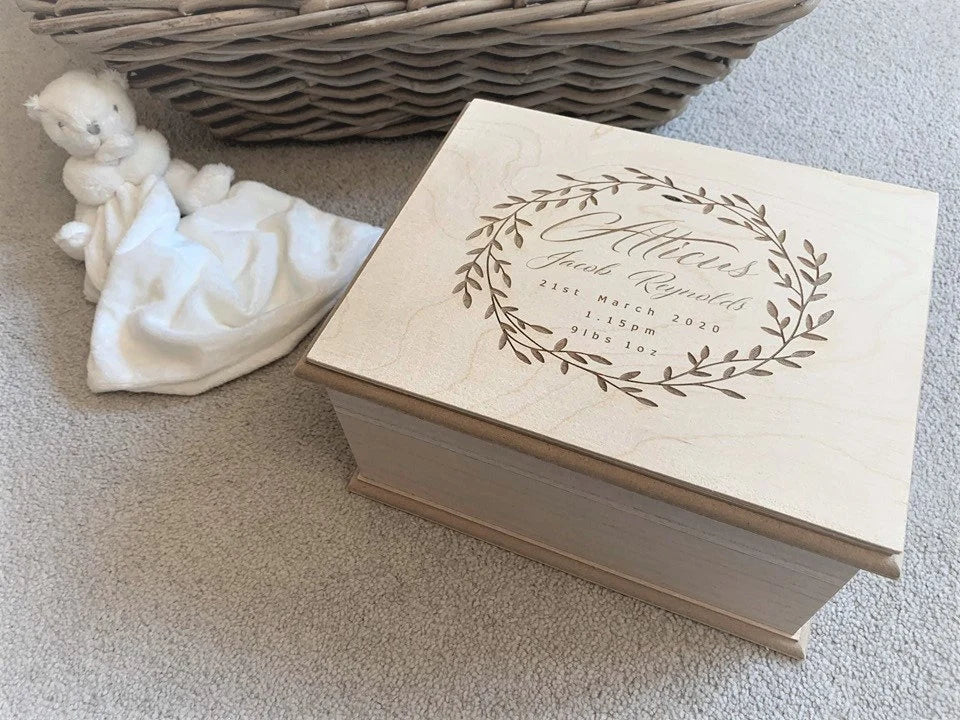 Leaf Wreath Baby Memory Box